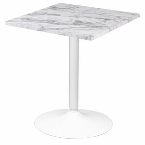 【新品】カフェテーブル 角型 CT-F60S ホワイトマーブル 白脚 幅60cm ダイニングテーブル 机