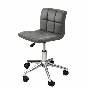 [ new goods ] desk chair with casters WY-451C gray ( leather ) furniture chair rotation going up and down type chair 