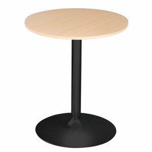 【新品】カフェテーブル 丸型 CT-F60R ナチュラル 黒脚 幅60cm ダイニングテーブル 机