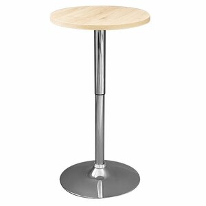 【新品】昇降式 バーテーブル BT-50R 直径50 クリアナチュラル カフェテーブル 丸テーブル 一人用 ハイテーブル