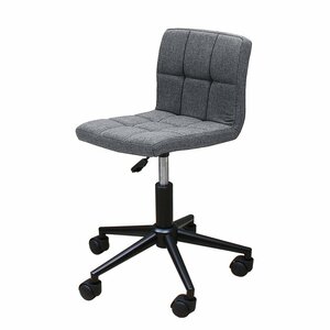【新品】 デスクチェア キャスター付 黒脚タイプ WY-451FC-BK アッシュグレイ 家具 椅子 回転 昇降式 チェア