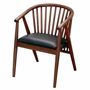 【新品】reve ダイニングチェア SC-13 ブラウン 天然木 木製 椅子 木製椅子 ウィンザーチェア 肘付き モダン