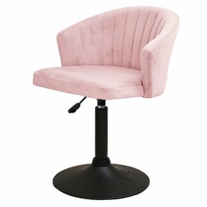 【新品】昇降式カウンターチェア 黒脚 ロータイプ FK-785S ローズピンク 家具 椅子