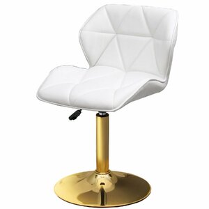 【新品】昇降式カウンターチェア ロータイプ ゴールド脚 WY-614S ホワイト 家具 椅子 金脚