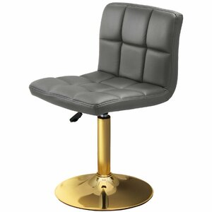 【新品】昇降式カウンターチェア ロータイプ ゴールド脚 WY-451-LS グレー 家具 椅子 金脚