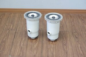 【展示未使用品】211130002-(3) 大型ゴミ収納器付防臭排水トラップ 2個セット TO-195BK