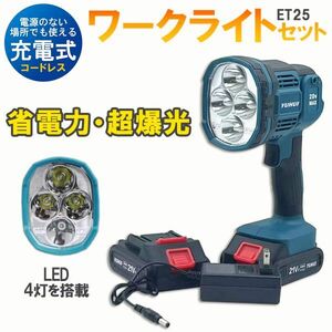 充電式ワークライト 懐中電灯 作業灯 高輝度 マキタ 14.4v/18v バッテリ対応 BL1430 BL1440 BL1450など★保証付き★顧客満足度100％★