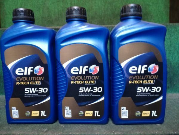 エルフ エボリューション アールテック エリート 5W-30 1L 3缶セット 計3L 全合成油
