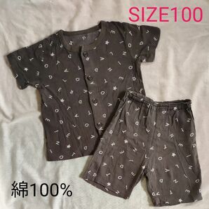 綿100% サイズ100 上下セット半袖パジャマ パジャマ 半袖 男の子 子供服 ルームウェア