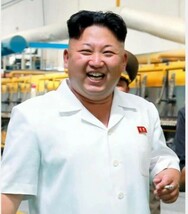 開襟シャツ　ホワイト　中国　北朝鮮　金正恩_画像5