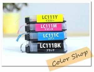 ●LC111-4PK ブラザー用 ICチップ付 互換インク [4色セット]