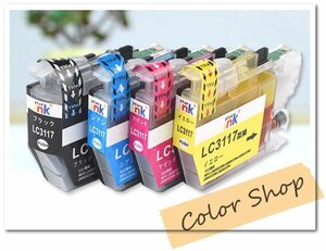 ●LC3117-4PK ブラザー用 ICチップ付 互換インク [4色セット]