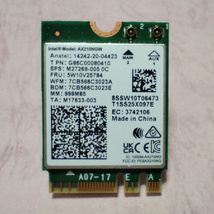 【正常動作品】 Intel Wi-Fi & Bluetoothカード AX210NGW_画像1