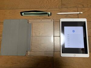 Apple iPad 第7世代 A2198 Wi-Fi+Cellular ゴールド SIMフリー 美品 完動品 本体＋本体用ケース＋Apple Pencil＋Pencil用ケース