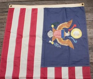 ヴィンテージ アメリカ国旗 イーグル刺繍 E PLURIBUS UNUM ナイロン製