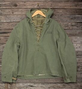 40's WW2 U.S.N Wet Weather Parka ウェザーパーカー表XL