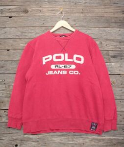 POLO ジーンズ RL-67 両V トレーナー 赤 表M