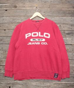 POLO jeans RL-67 both V sweatshirt red table M