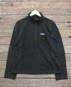 '16 パタゴニア マイクロD 1/4ZIP プルオーバーフリース 黒 表W'sM