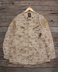 U.S.M.C U.S.MARINES ピクセルカモ BDUジャケット ベージュ 表M-R