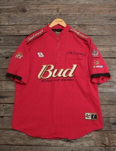 CHASE社 Budweiser バドワイザー 半袖 レーシングシャツ メカニックシャツ 赤 表L