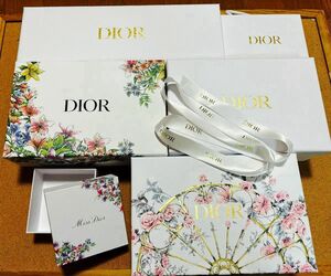 ディオール　ギフトボックス　6個セット　限定柄　母の日　空箱　小サイズ　BOX DIOR 花柄　プレゼント　ラッピング