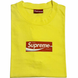 Supreme 初期 コカコーラ ボックス ロゴ Tシャツ 黄色 Lサイズ イエロー 97年 1997 90s Coca Cola Box Logo T Shirts Tee Yellow Large