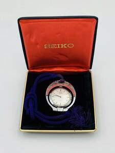 SEIKO セイコー コンパクト置時計 21-0410 17JEWELS 手巻き ジャンク 社名・日付刻印入り