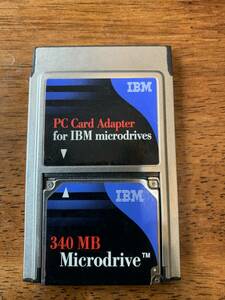 I009-05-01 IBM made Microdrive 340MB+PC adapter 