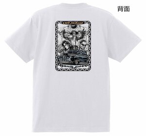 ローライダーHIPHOP系 Tシャツ 白 70 ミューラル アメ車 シボレー マスターデラックス 1937 1938 1939 1940 1941 1942 ボム フリートライン