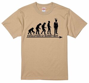 進化 evolution Tシャツ ライトベージュ バニーボーイ うさぎ 兎 ラビット 選べるサイズ S/M/L/XL