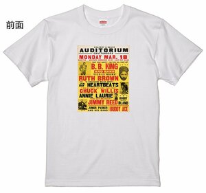 オールディーズＴシャツ A53 白地 ロカビリー ドゥーワップ ロックンロール ブルース bbキング ルスブラウン ジミーリード 1950s r&b