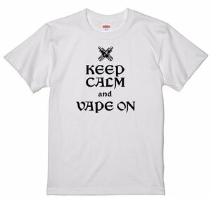 KEEP CALM and VAPE ON Tシャツ 電子タバコ MOD ライジングサン ベイプ モッド ビルド リキッド 旭日旗 日章旗