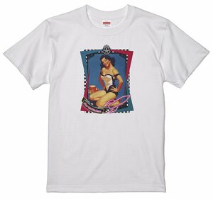 ピンナップガール Ｔシャツ 50's ヌード ロカビリービンテージ 56 オールディーズ ドゥーワップ レトロ アンティーク風40'sバーガス 戦闘機