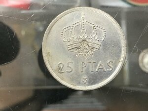 フリーメイソン コイン スペイン 硬貨 25ペセタ 1982年 フリーメーソン 秘密結社アノニマス イルミナティ 米軍 ゴルフ お守り