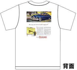 アドバタイジング パッカード Ｔシャツ 2862 白 1950 1949 エイト スーパー アメ車 オールディーズ アドバタイズメント