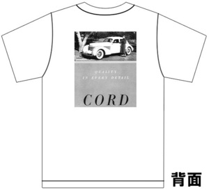 アドバタイジング コード 3203 白 Ｔシャツ 1937 1936 アメ車 cord ホットロッド クラシックカー ビンテージ アドバタイズメント