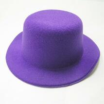 値下げ 1/3ドール用 帽子 ハット 紫 パープル ドール服 無地 加工にも_画像2