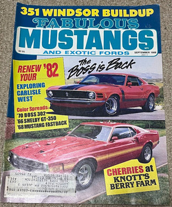 洋書 fabulous mustangs and exotic ford 1988年 9月号 アメ車 ホットロッド ラットロッド マッスルカー V8 マスタング フォード