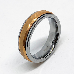 シンプルな タングステンリング 指輪 ミラーカット ゴールド 18 ( 19号 ) 新品 ジャンク ペアリングにも