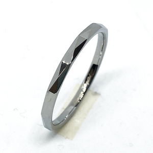 シンプルな タングステンリング 指輪 ミラーカット シルバー 細身 91 ( 19号 ) 新品 ペアリングにも