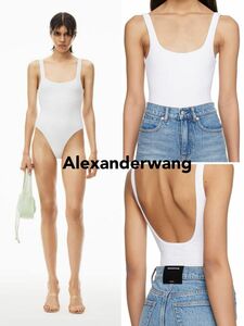 Alexanderwang エンボスロゴ　ボディスーツ　ワンピースビキニ