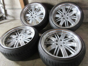 ジャンク出品/ステップ.深リム/日本製!! WORK VARIANZA F2S (20 x9,5+39 x10,5+33 5H/114,3) 245/35R20 ローダウン アルファード クラウン 