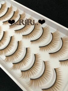  eyes . length . Gold Brown 3d mink eyelashes extensions 10 pair pack ....