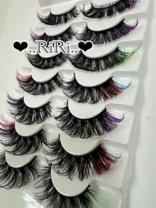  colorful! eyes . color .... volume eyelashes extensions 3d mink 7 pair 