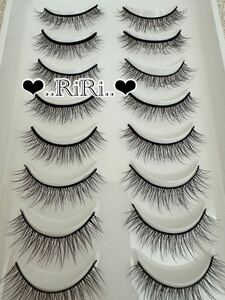 nachu..! natural 3d mink eyelashes extensions 10 pair pack 