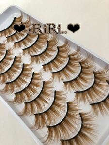  long bundle feeling Gold Brown 3d mink eyelashes extensions 10 pair 