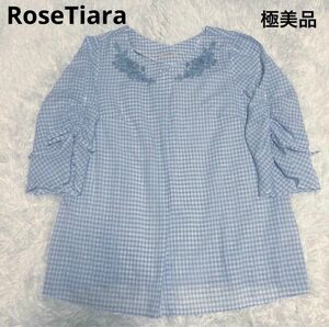 【極美品】Rose Tiara ローズティアラ ブラウス 42 大きいサイズ