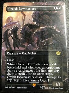 MTG 指輪物語 オークの弓使い Orcish Bowmasters 拡張アート 英語版