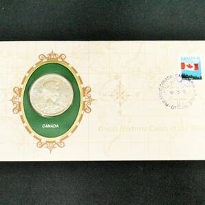 カナダ 1958年 1ドル銀貨 ブリティッシュコロンビア100周年記念 世界の偉大なる歴史的コイン フランクリンミント社の画像5